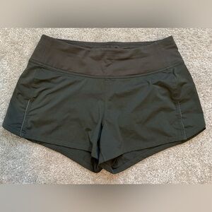 LULULEMON Women's Olive Green Running Athletic Shorts 6